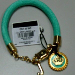 Juicy Couture B Status Coin Bracelet .NWT Green MSRP 48.00 Hard to find
